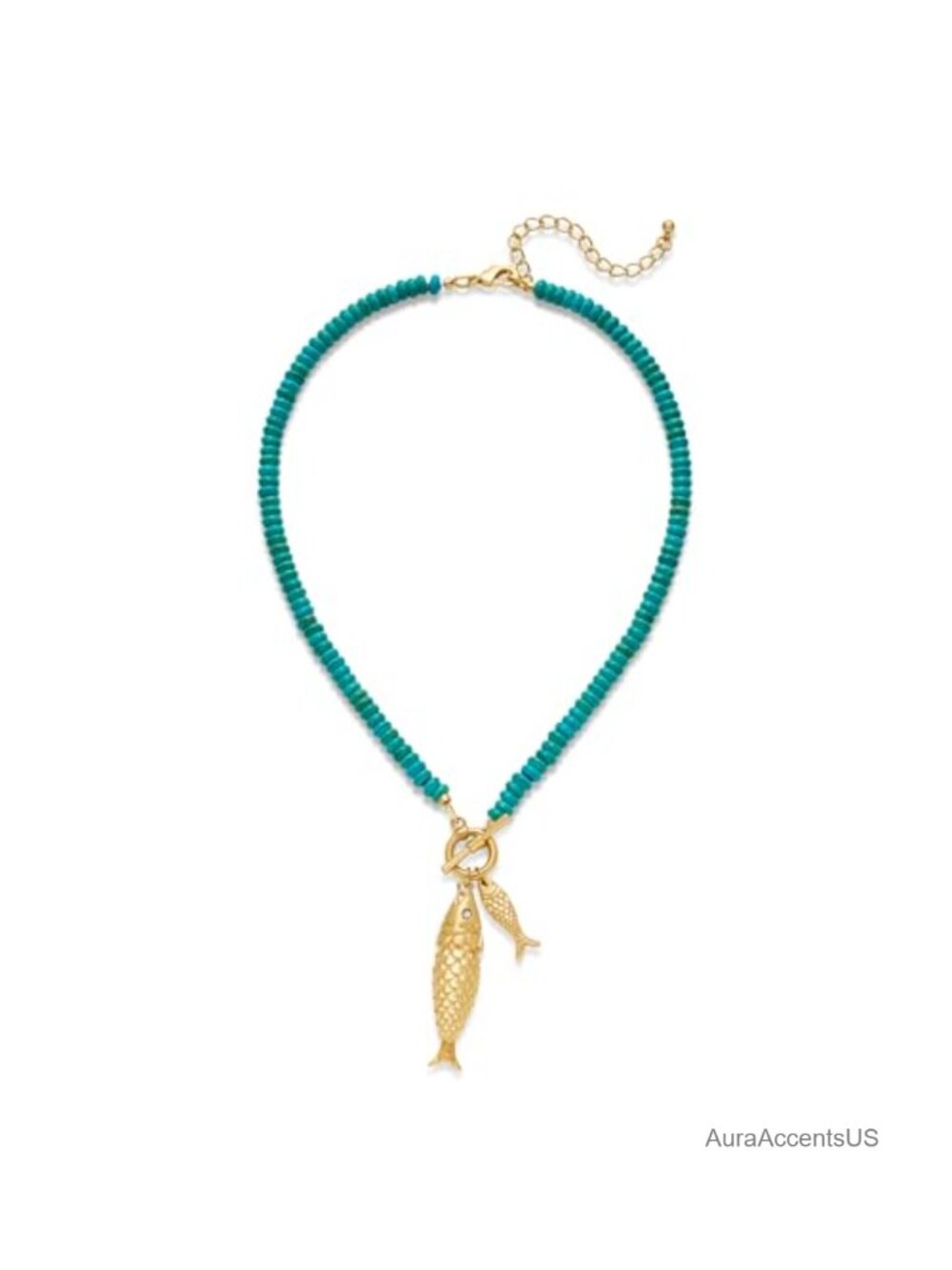 Chunky Gold Fish Pendant Necklace